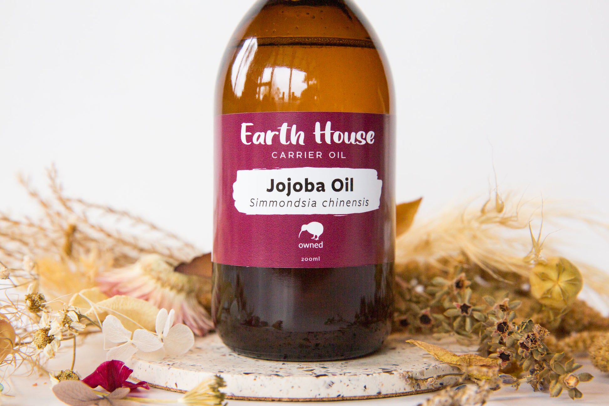 Bottle of Earth House NZ Jojoba Carrier Oil