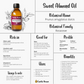 Infographic outlining the potential benefits of Sweet Almond Carrier Oil